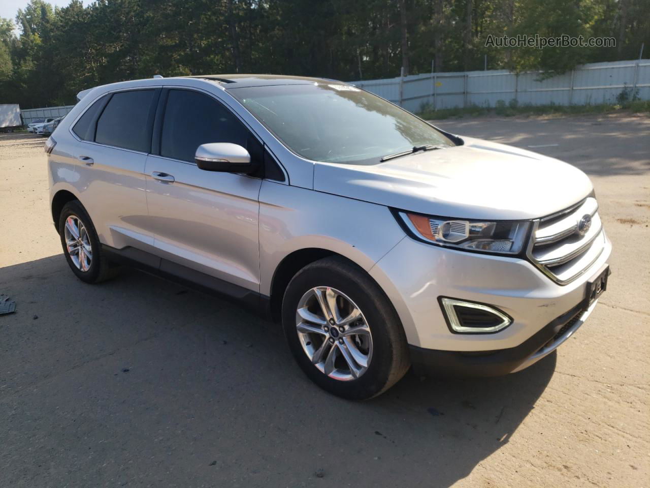 2015 Ford Edge Sel Silver vin: 2FMTK4J82FBB46146