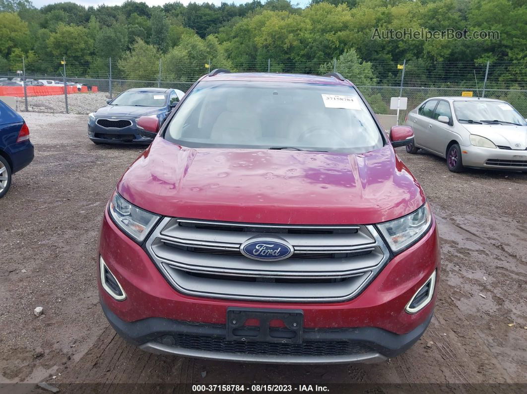 2015 Ford Edge Sel Red vin: 2FMTK4J82FBC06023