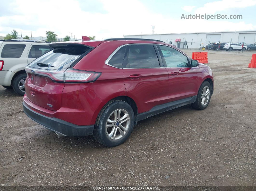 2015 Ford Edge Sel Red vin: 2FMTK4J82FBC06023