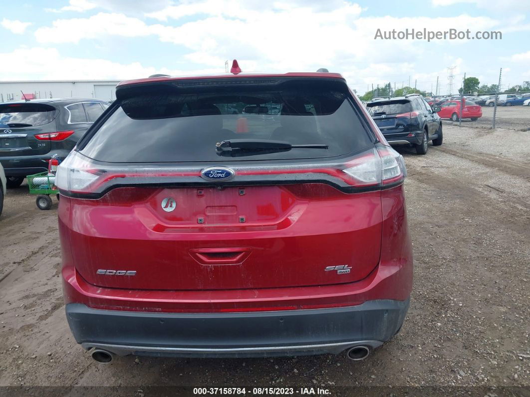 2015 Ford Edge Sel Красный vin: 2FMTK4J82FBC06023