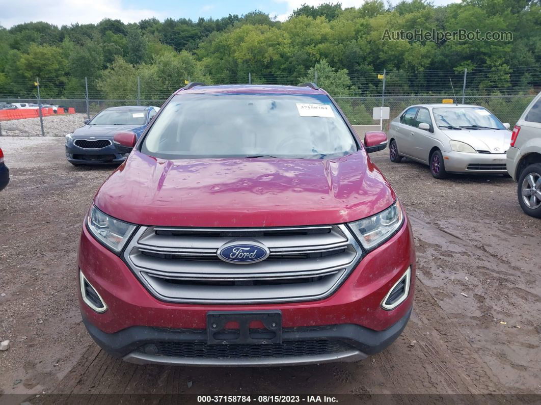 2015 Ford Edge Sel Red vin: 2FMTK4J82FBC06023