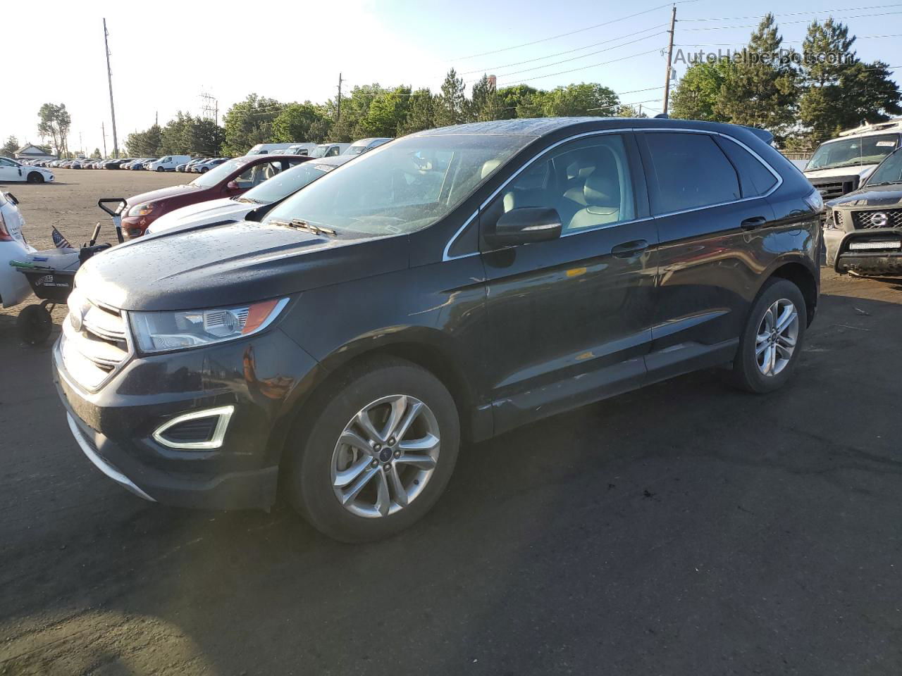 2015 Ford Edge Sel Black vin: 2FMTK4J82FBC25817