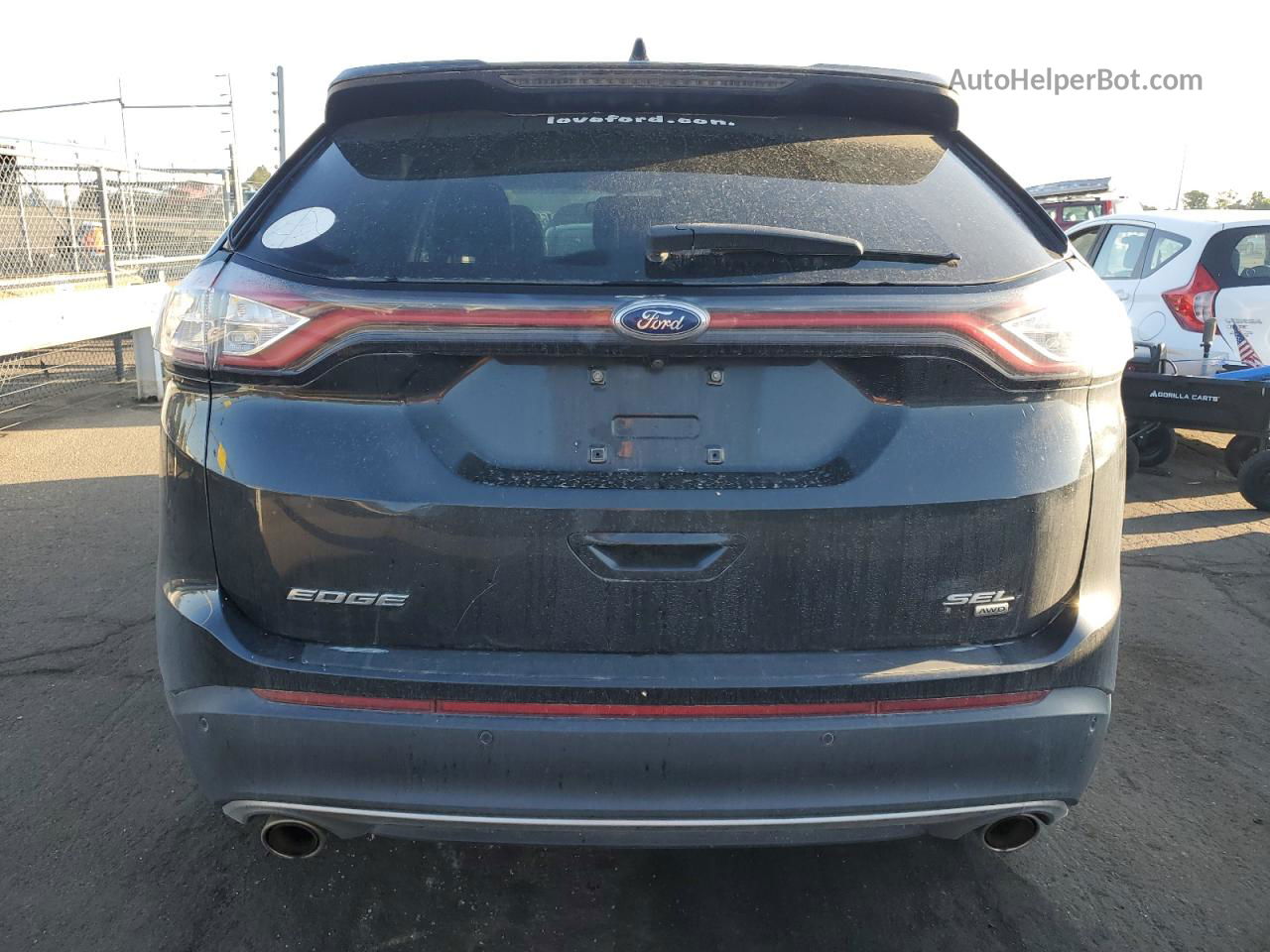 2015 Ford Edge Sel Black vin: 2FMTK4J82FBC25817