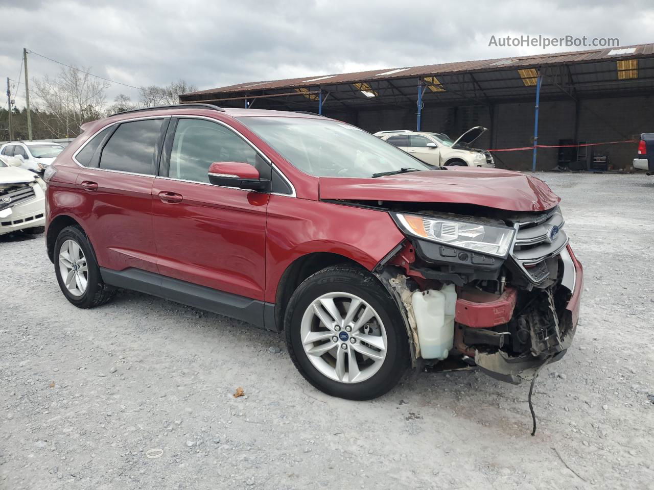 2015 Ford Edge Sel Red vin: 2FMTK4J83FBB90480