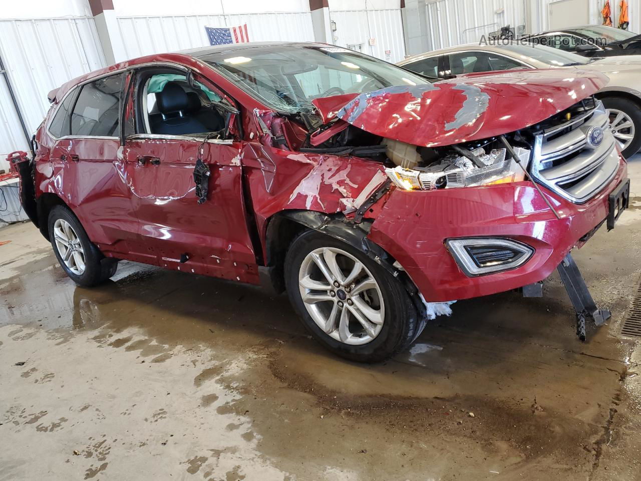 2015 Ford Edge Sel Maroon vin: 2FMTK4J83FBC02658