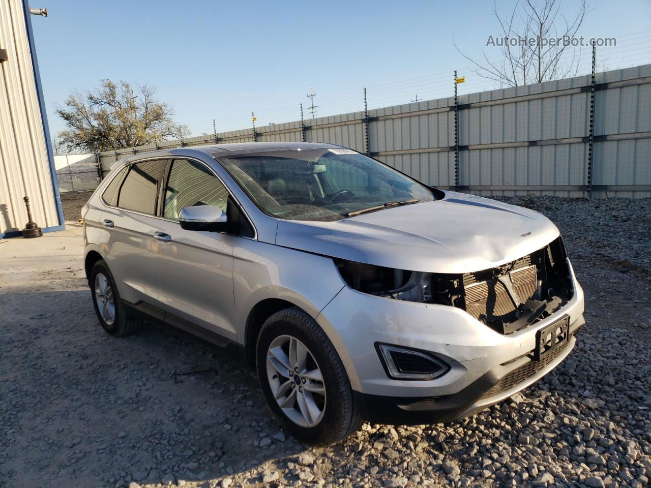 2015 Ford Edge Sel Silver vin: 2FMTK4J83FBC21582