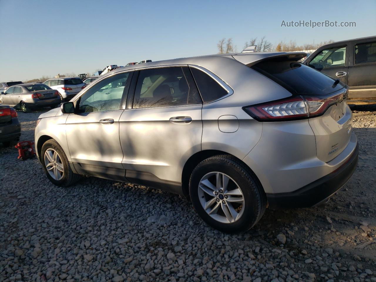 2015 Ford Edge Sel Silver vin: 2FMTK4J83FBC21582