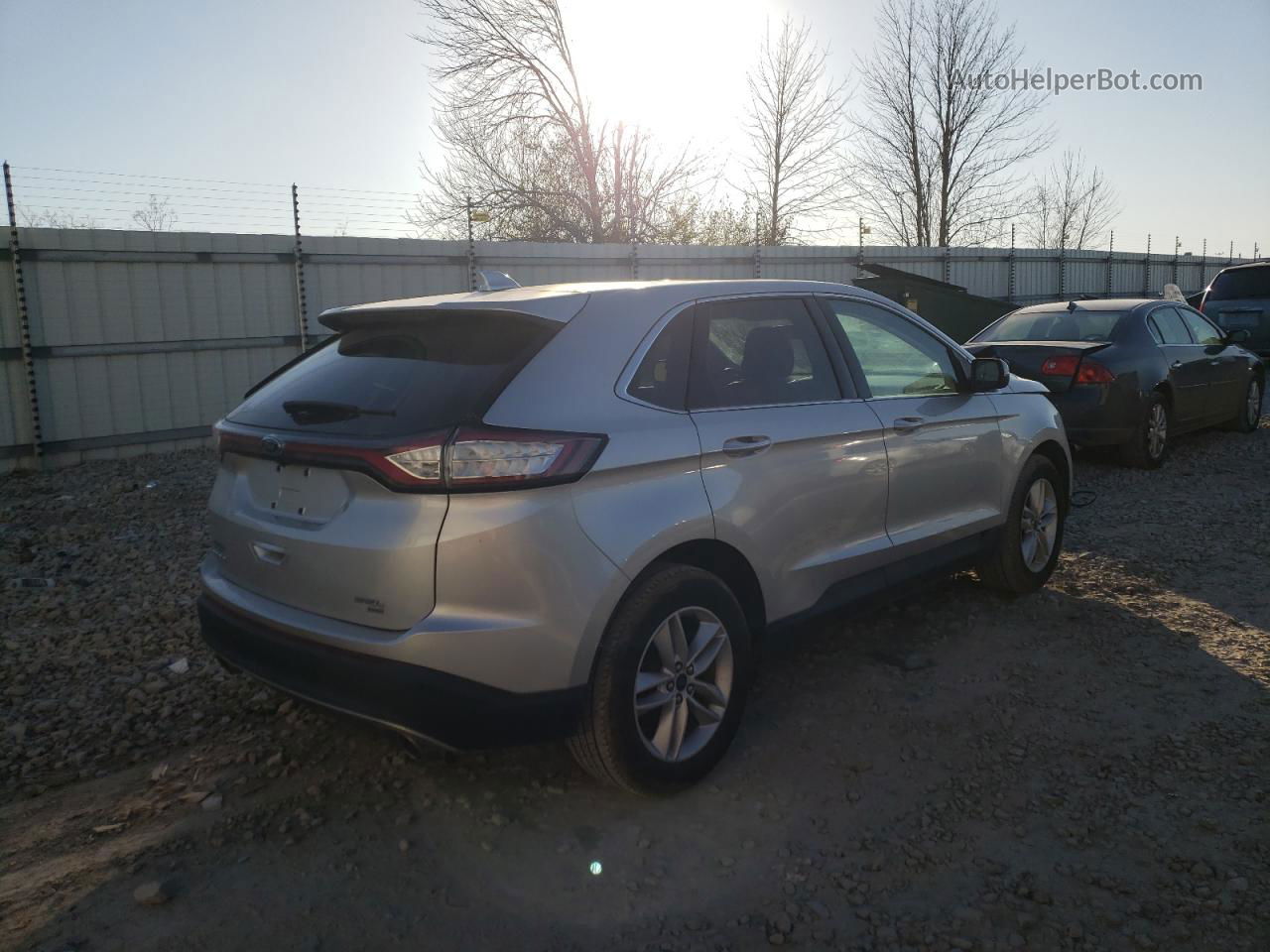 2015 Ford Edge Sel Silver vin: 2FMTK4J83FBC21582