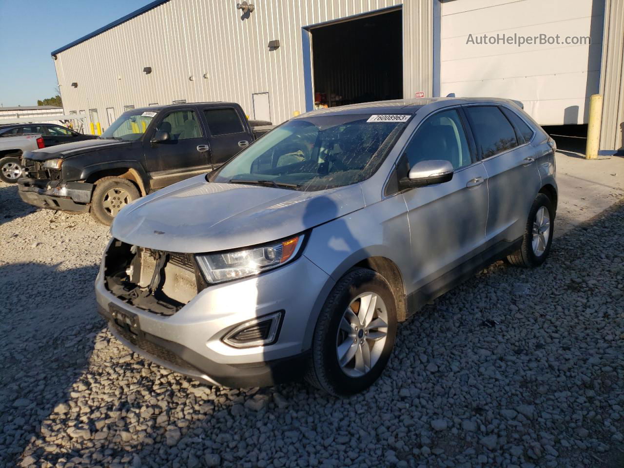 2015 Ford Edge Sel Silver vin: 2FMTK4J83FBC21582