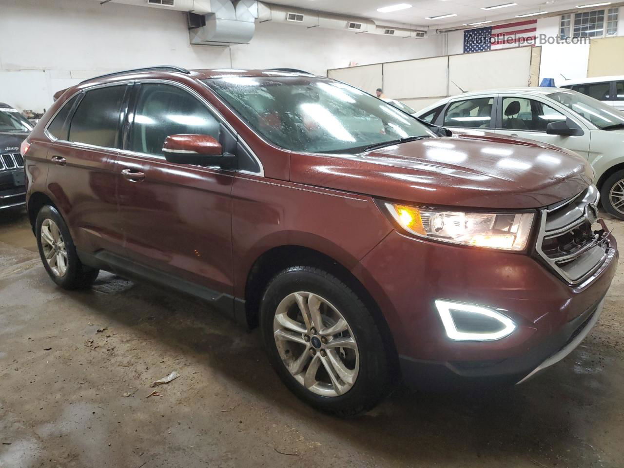 2015 Ford Edge Sel Brown vin: 2FMTK4J84FBC32381