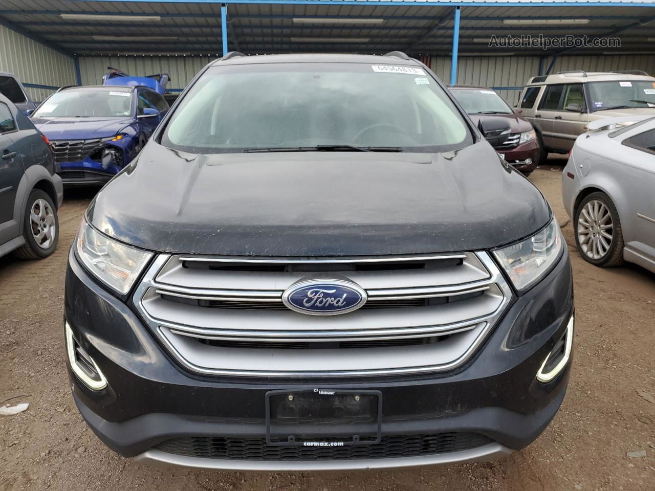 2015 Ford Edge Sel Черный vin: 2FMTK4J85FBB35612