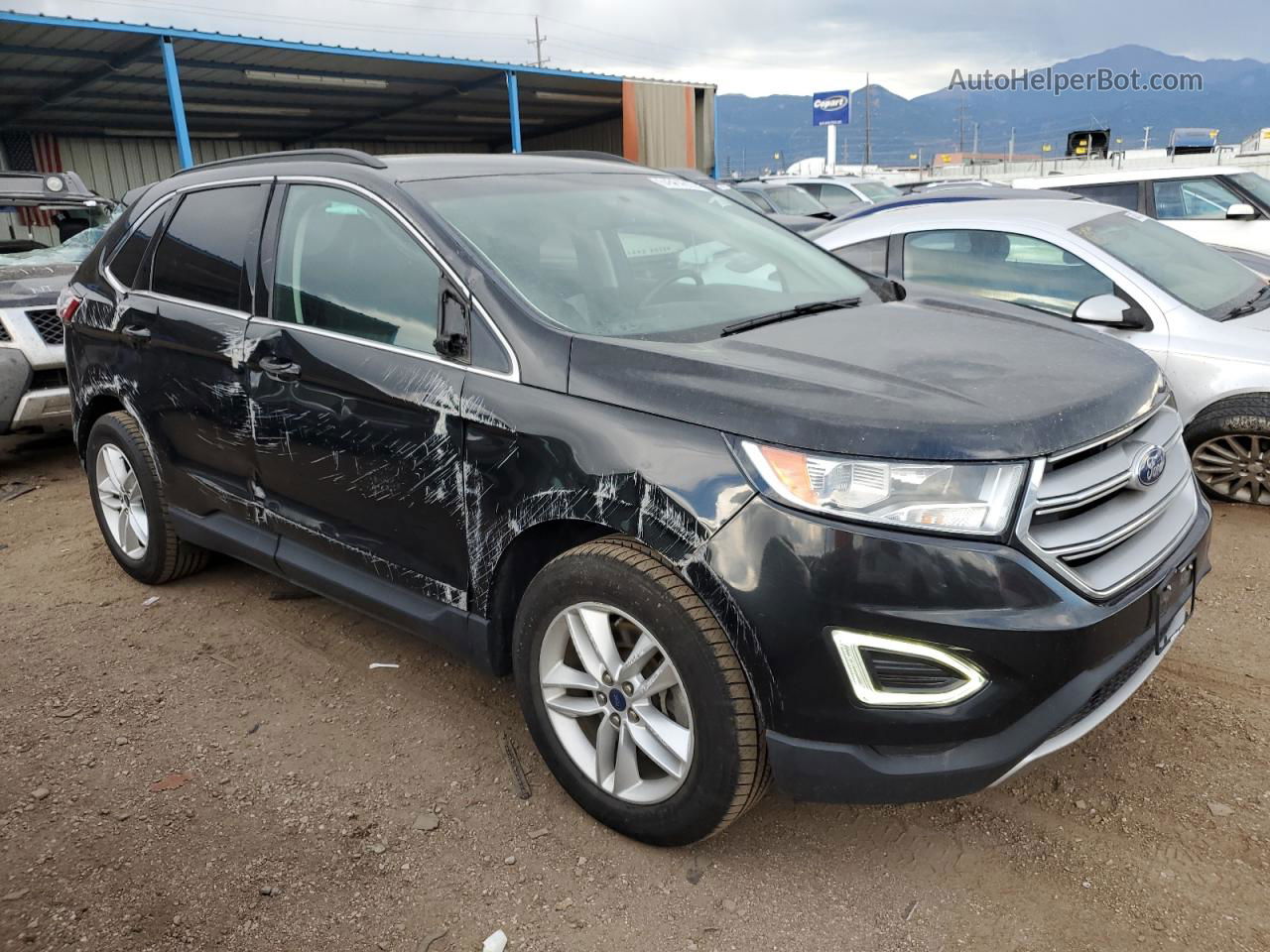 2015 Ford Edge Sel Черный vin: 2FMTK4J85FBB35612