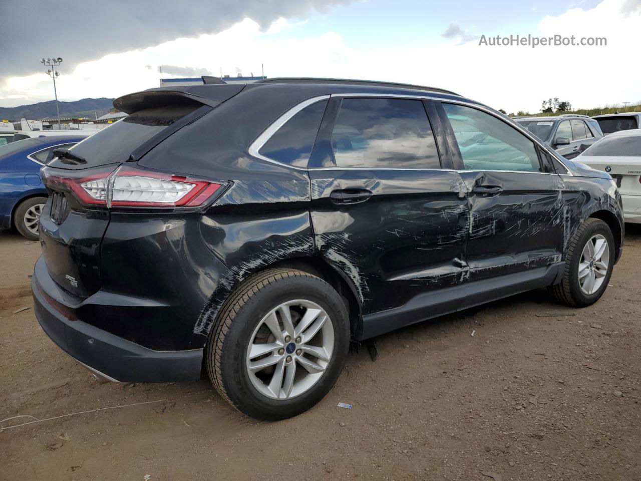 2015 Ford Edge Sel Черный vin: 2FMTK4J85FBB35612