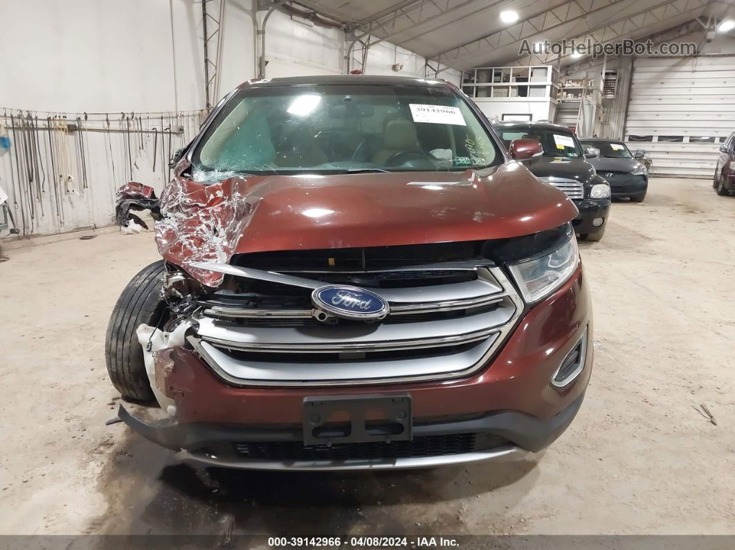 2015 Ford Edge Sel Burgundy vin: 2FMTK4J85FBB79805