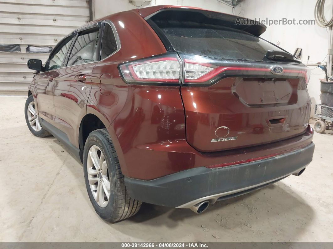 2015 Ford Edge Sel Burgundy vin: 2FMTK4J85FBB79805