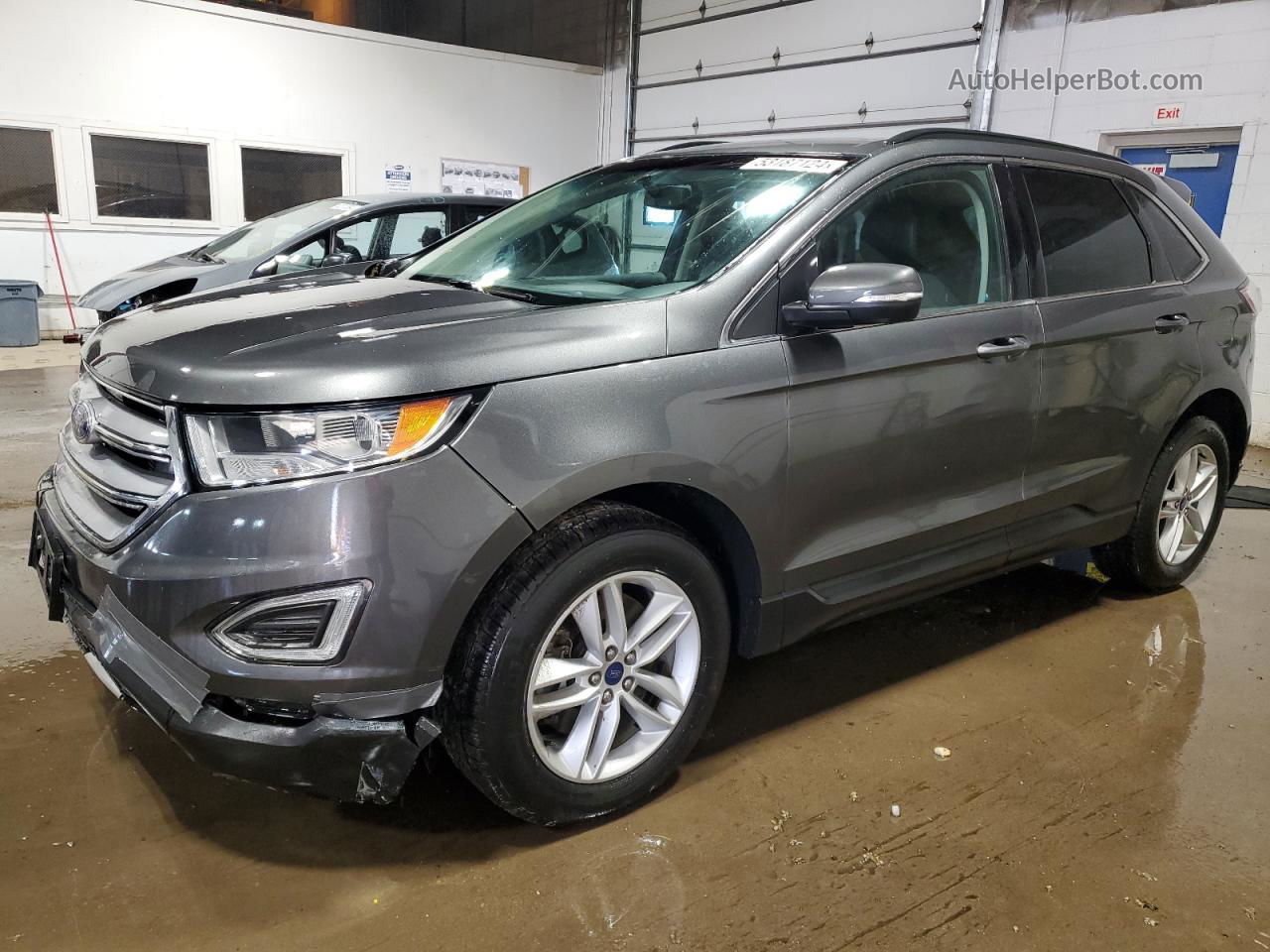 2015 Ford Edge Sel Gray vin: 2FMTK4J85FBB93056