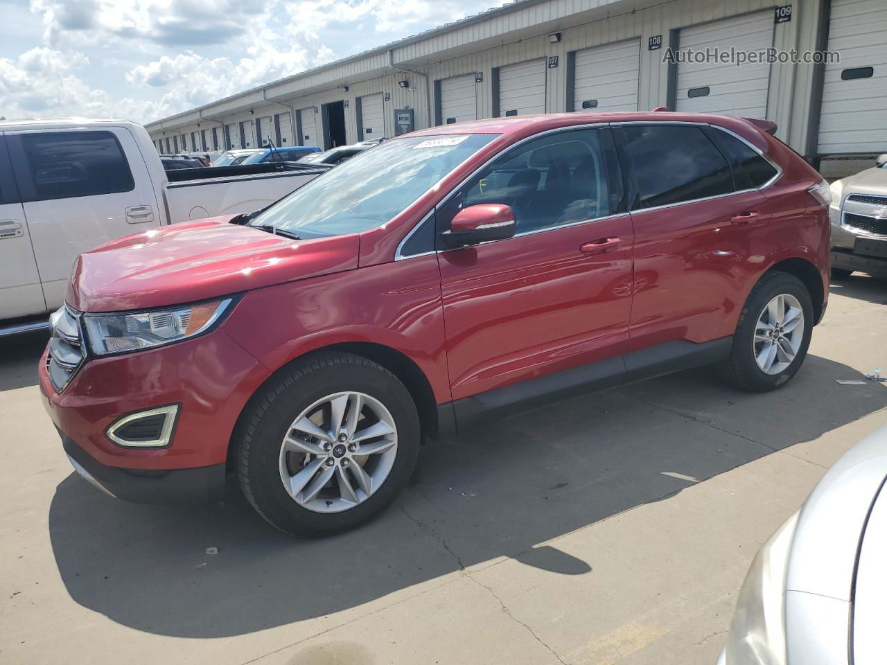 2015 Ford Edge Sel Red vin: 2FMTK4J85FBB95728