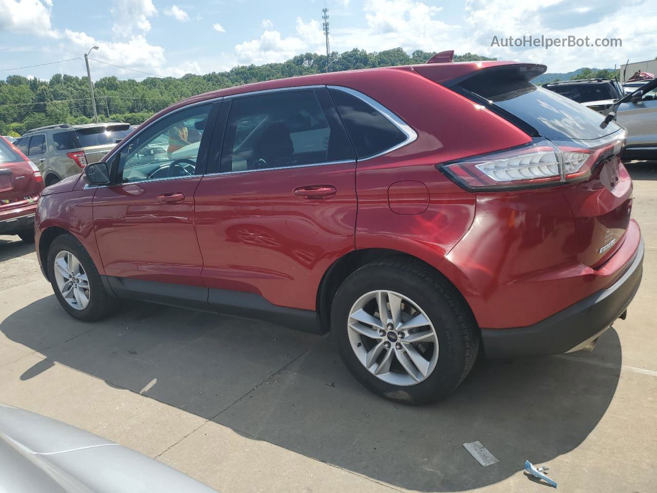 2015 Ford Edge Sel Red vin: 2FMTK4J85FBB95728