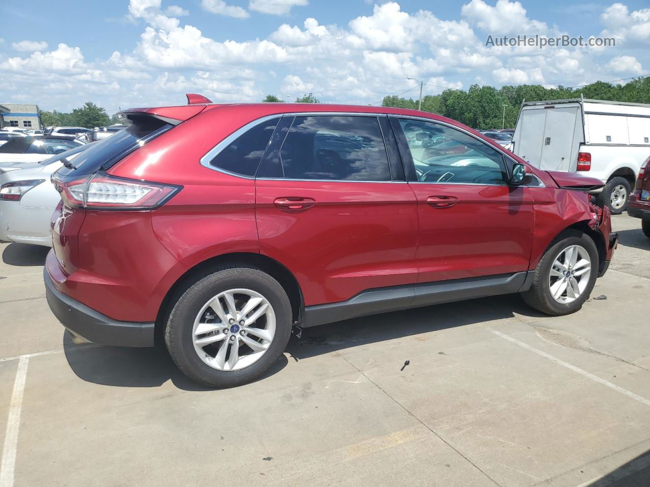 2015 Ford Edge Sel Red vin: 2FMTK4J85FBB95728