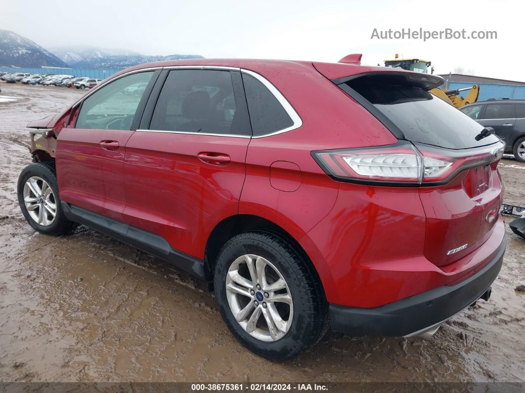 2015 Ford Edge Sel Красный vin: 2FMTK4J85FBC27187