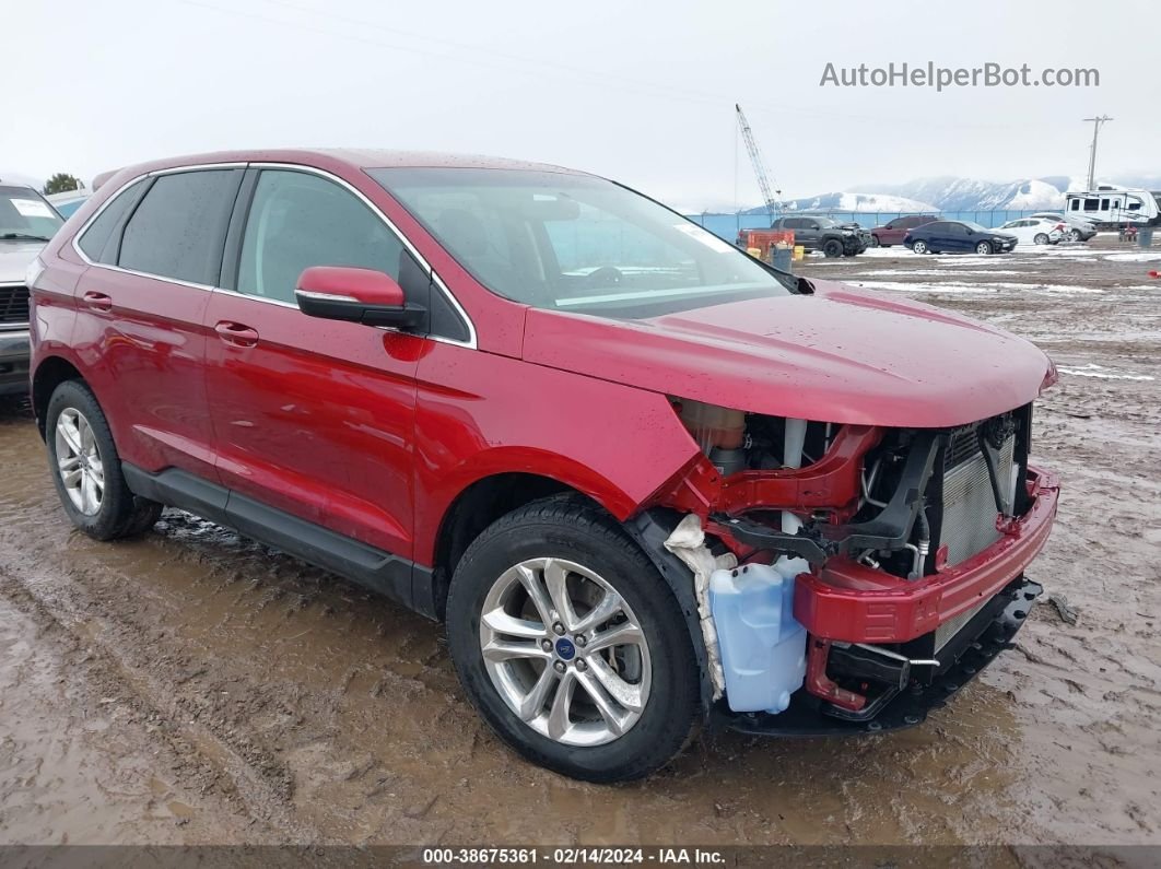 2015 Ford Edge Sel Red vin: 2FMTK4J85FBC27187