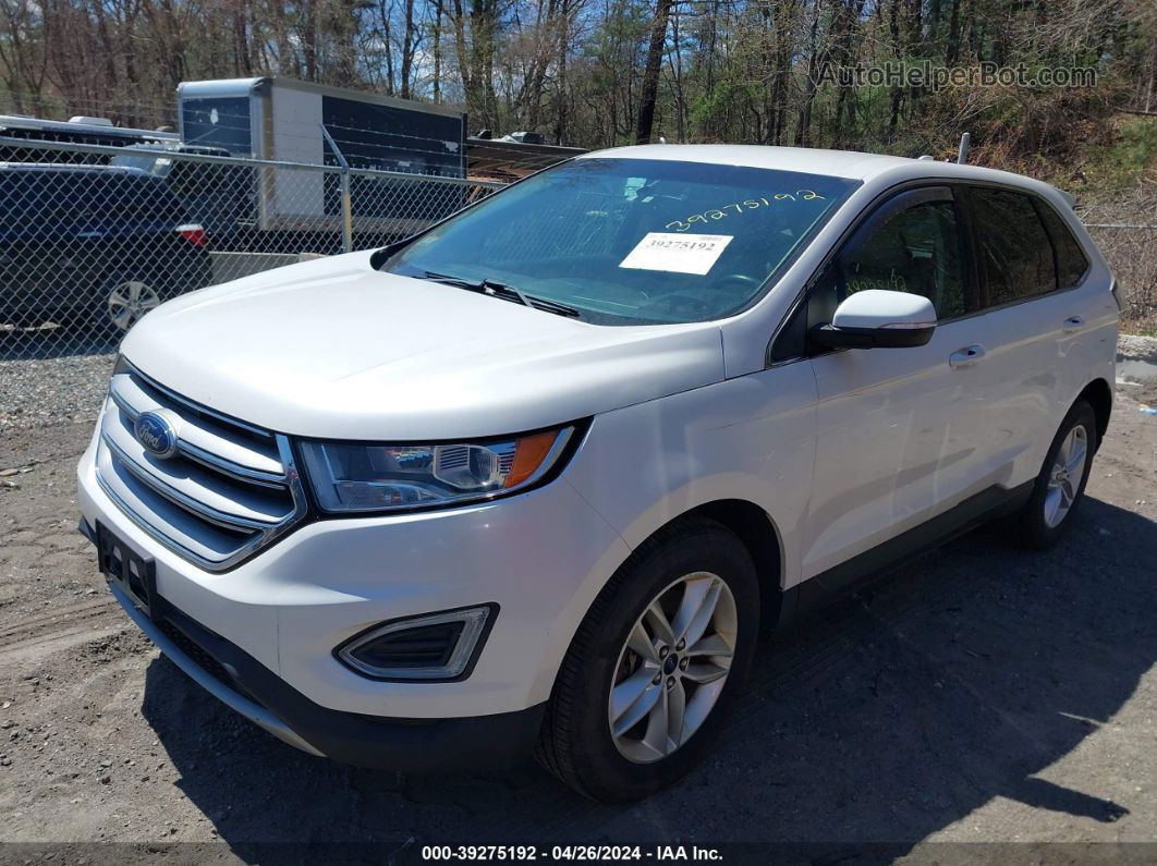 2015 Ford Edge Sel Белый vin: 2FMTK4J86FBB19189