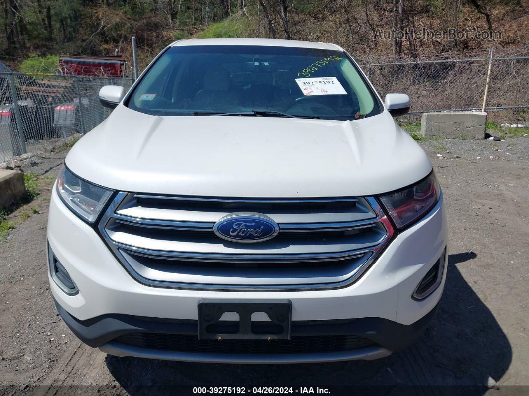 2015 Ford Edge Sel Белый vin: 2FMTK4J86FBB19189