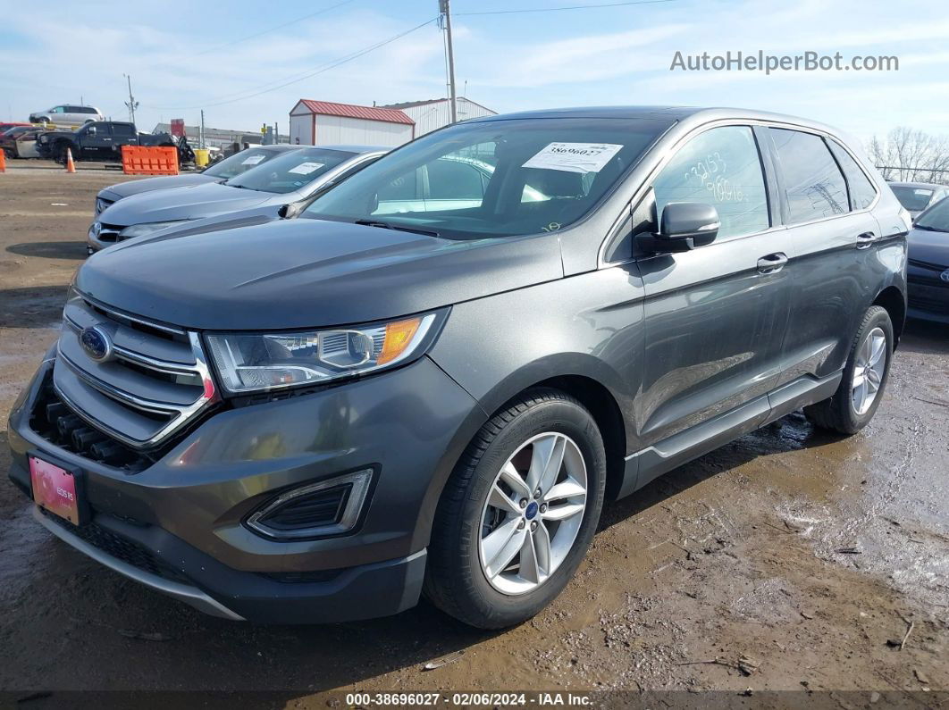 2015 Ford Edge Sel Gray vin: 2FMTK4J86FBB32153