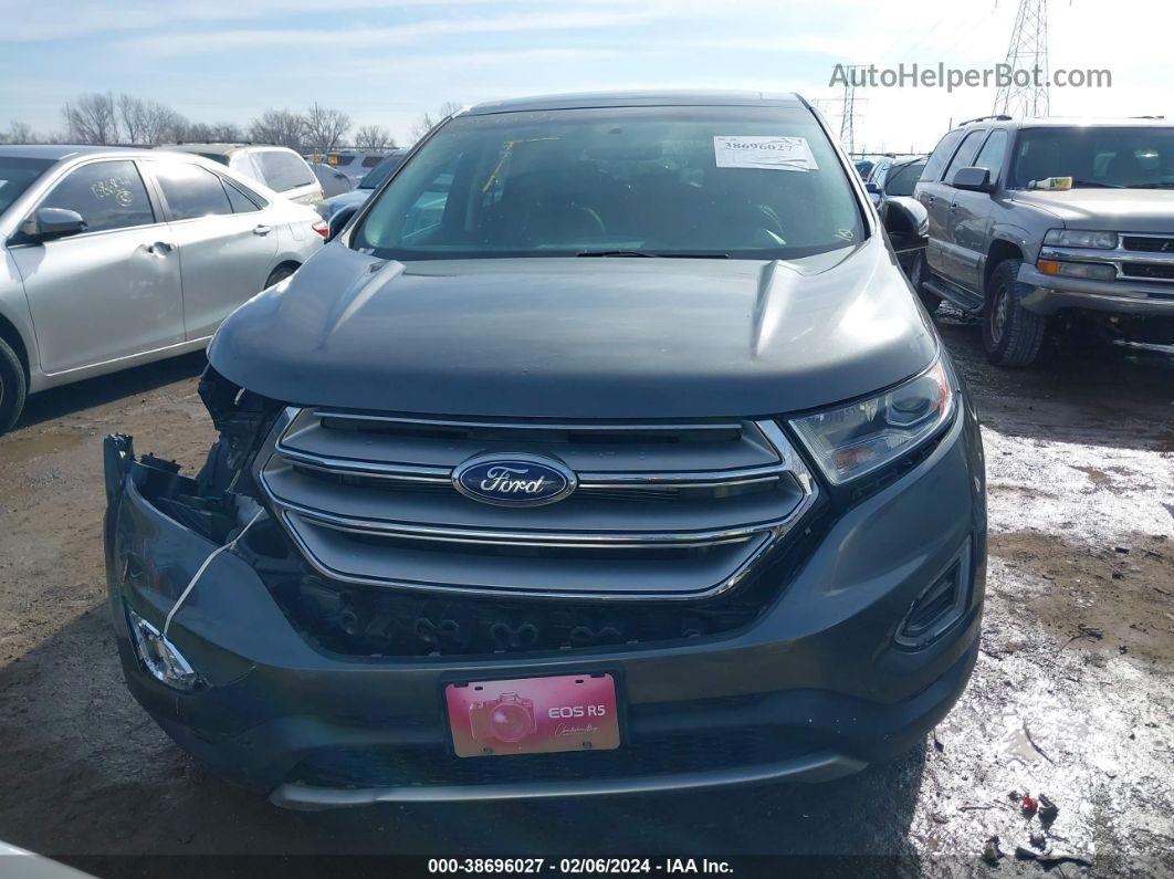 2015 Ford Edge Sel Gray vin: 2FMTK4J86FBB32153