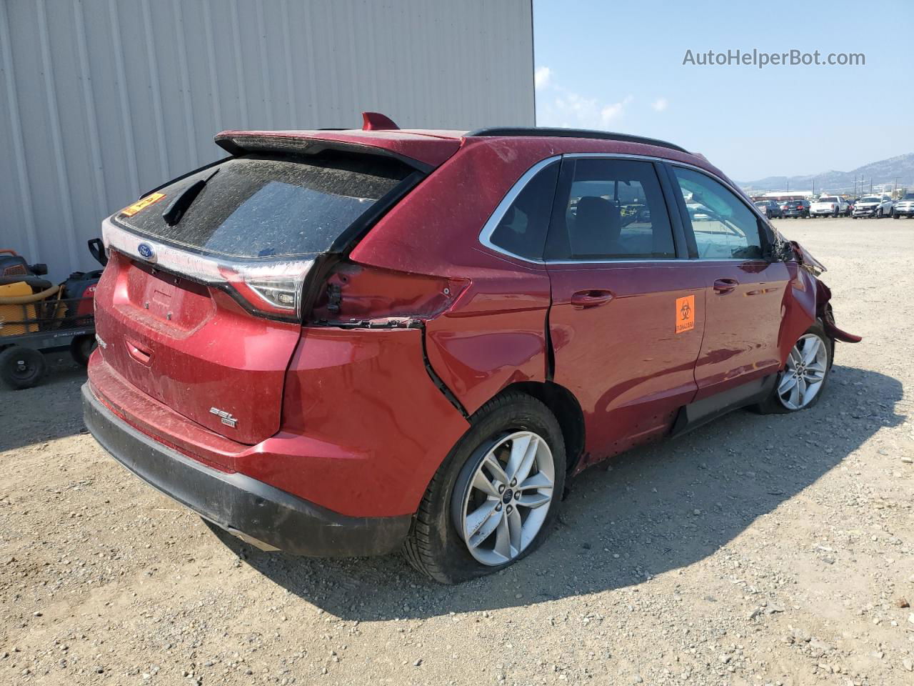 2015 Ford Edge Sel Red vin: 2FMTK4J86FBB53083