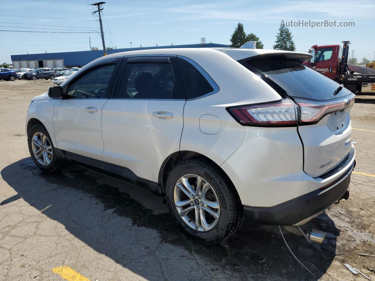 2015 Ford Edge Sel Белый vin: 2FMTK4J86FBB62740