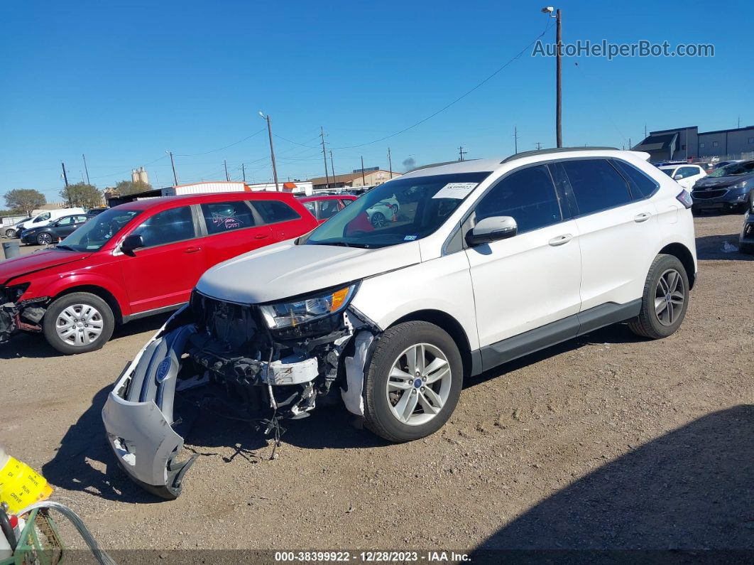 2015 Ford Edge Sel White vin: 2FMTK4J86FBB82793