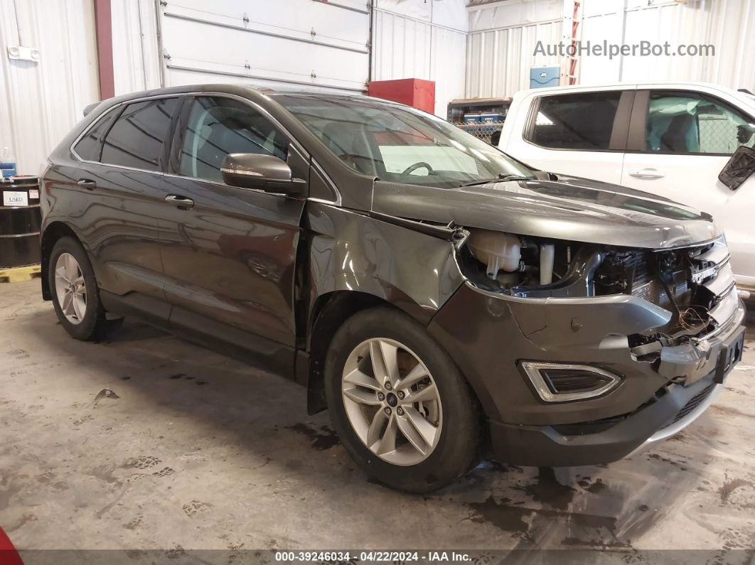 2015 Ford Edge Sel Серый vin: 2FMTK4J86FBC02654