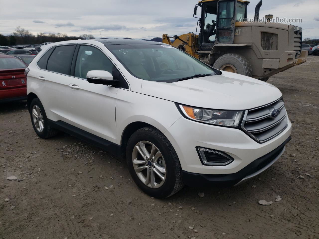 2015 Ford Edge Sel White vin: 2FMTK4J86FBC09295