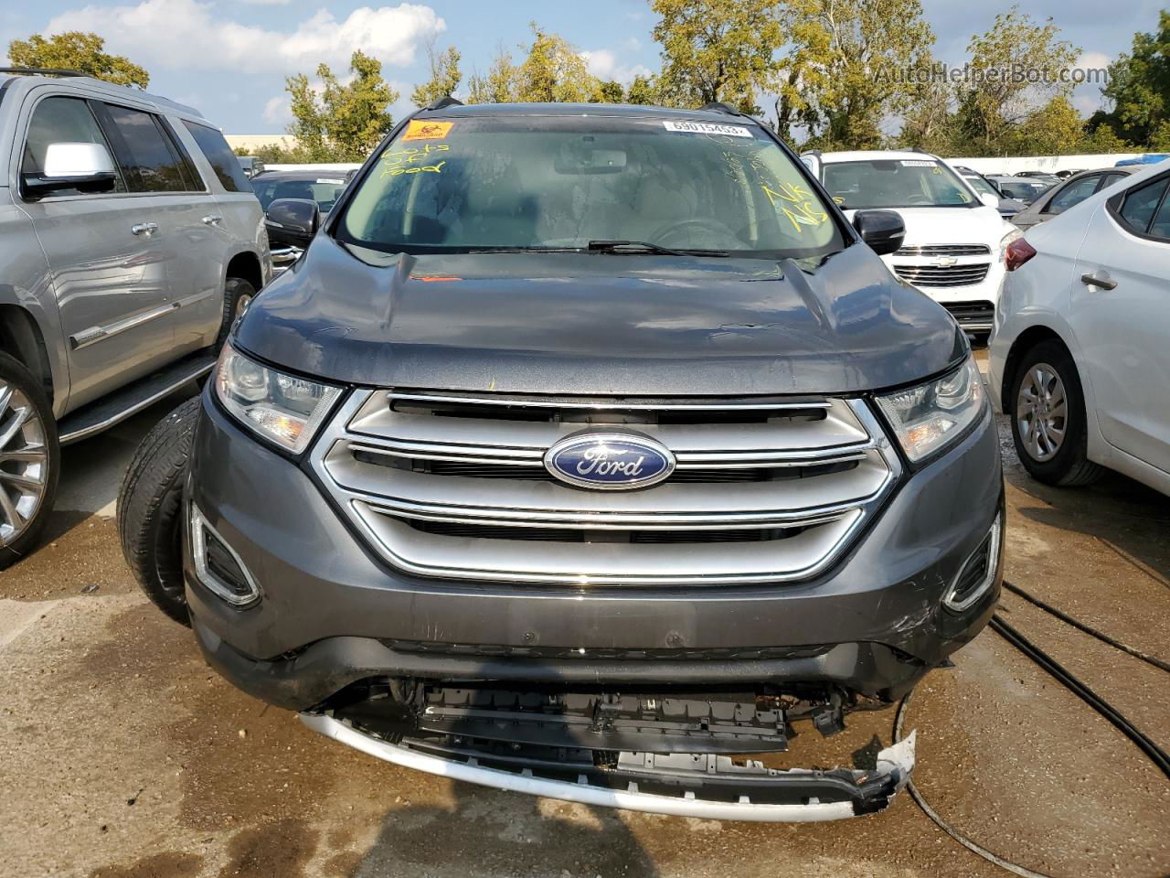 2015 Ford Edge Sel Charcoal vin: 2FMTK4J87FBB50953