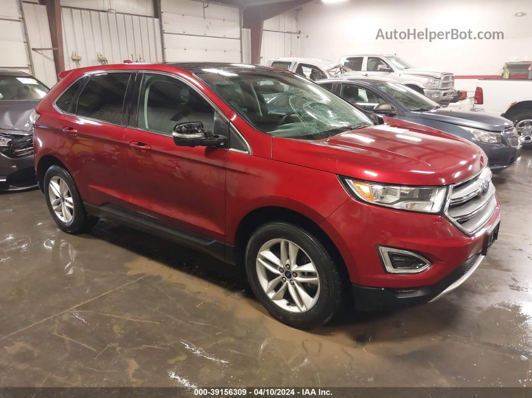 2015 Ford Edge Sel Red vin: 2FMTK4J87FBB73407