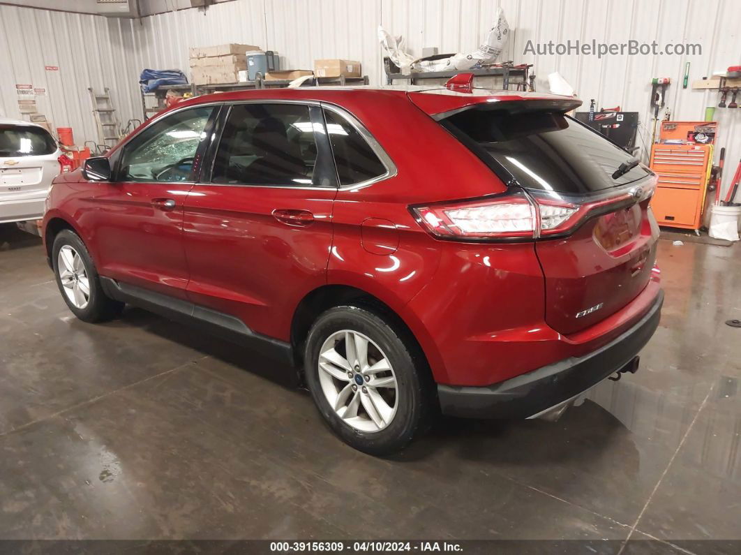 2015 Ford Edge Sel Красный vin: 2FMTK4J87FBB73407