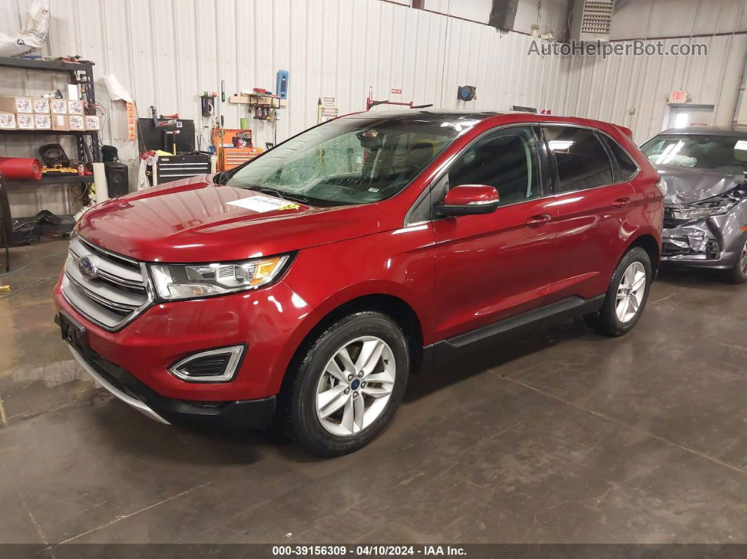 2015 Ford Edge Sel Red vin: 2FMTK4J87FBB73407