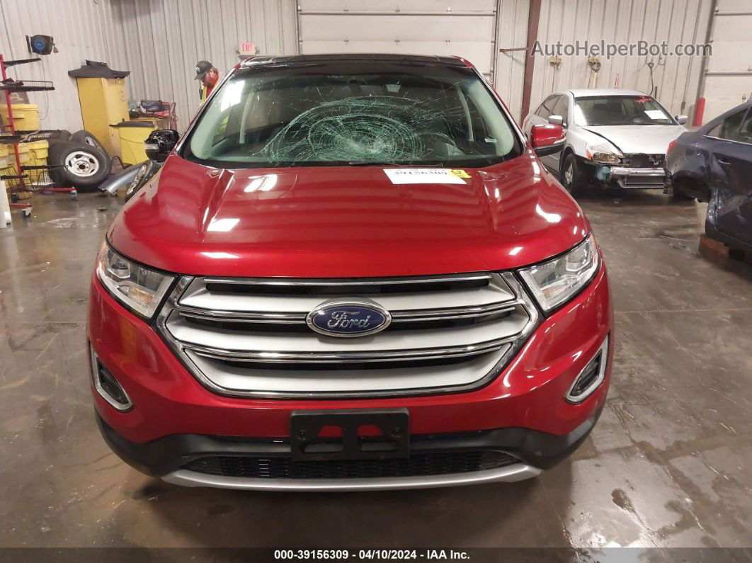 2015 Ford Edge Sel Красный vin: 2FMTK4J87FBB73407