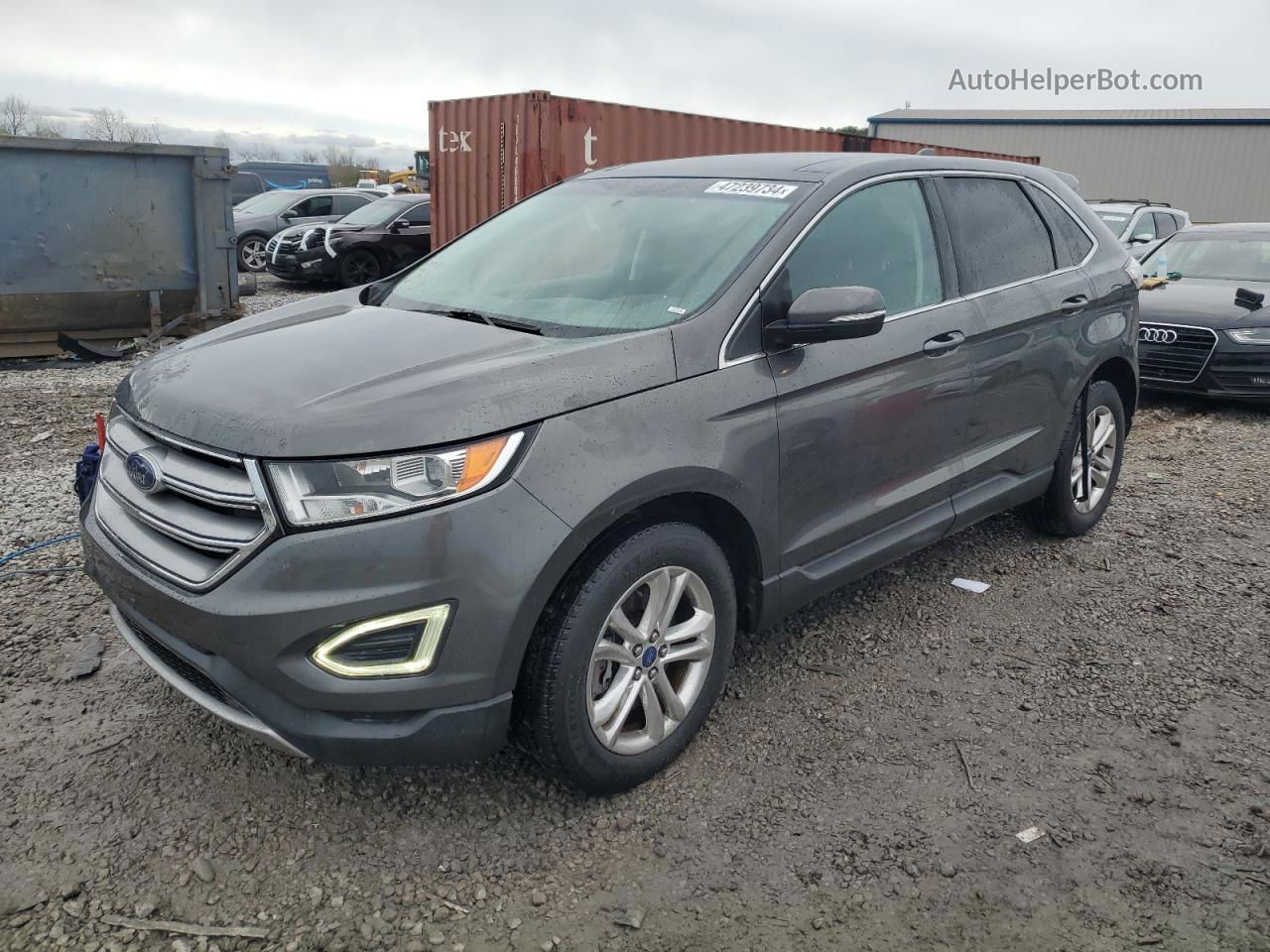 2015 Ford Edge Sel Charcoal vin: 2FMTK4J87FBB90689