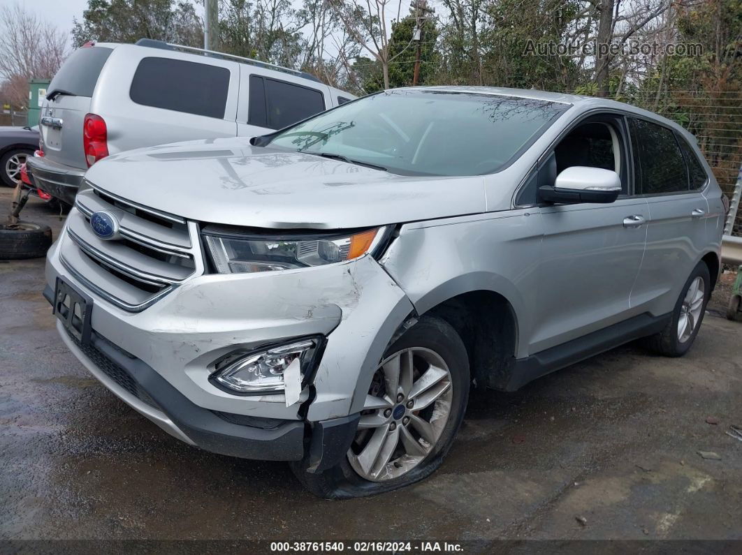 2015 Ford Edge Sel Silver vin: 2FMTK4J87FBB94371