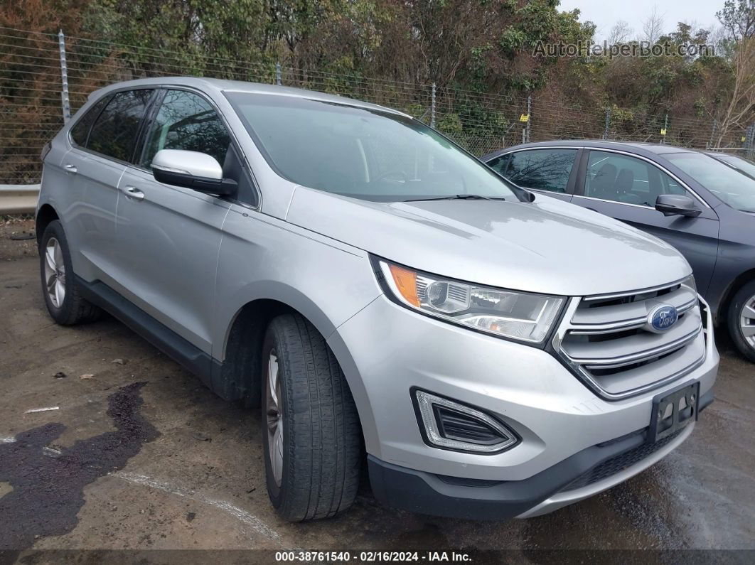 2015 Ford Edge Sel Silver vin: 2FMTK4J87FBB94371