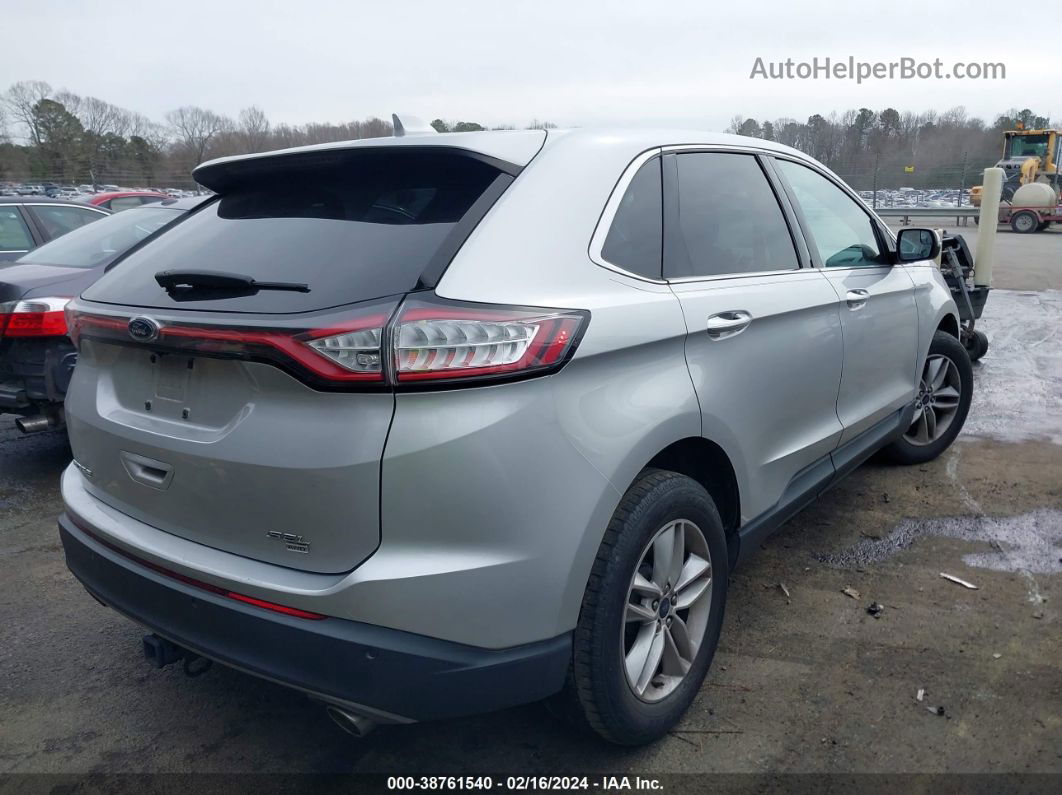 2015 Ford Edge Sel Silver vin: 2FMTK4J87FBB94371