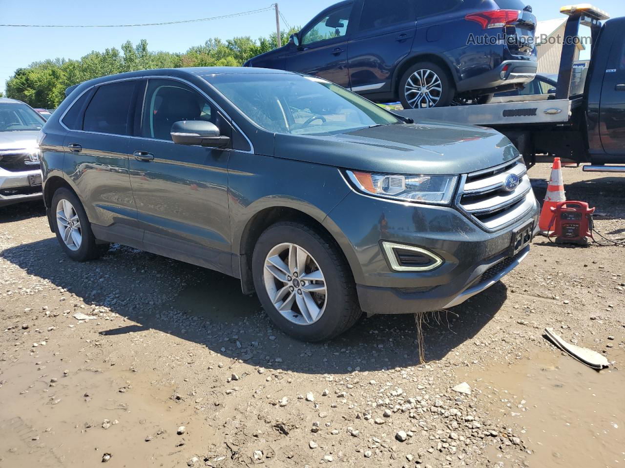 2015 Ford Edge Sel Зеленый vin: 2FMTK4J87FBC06065