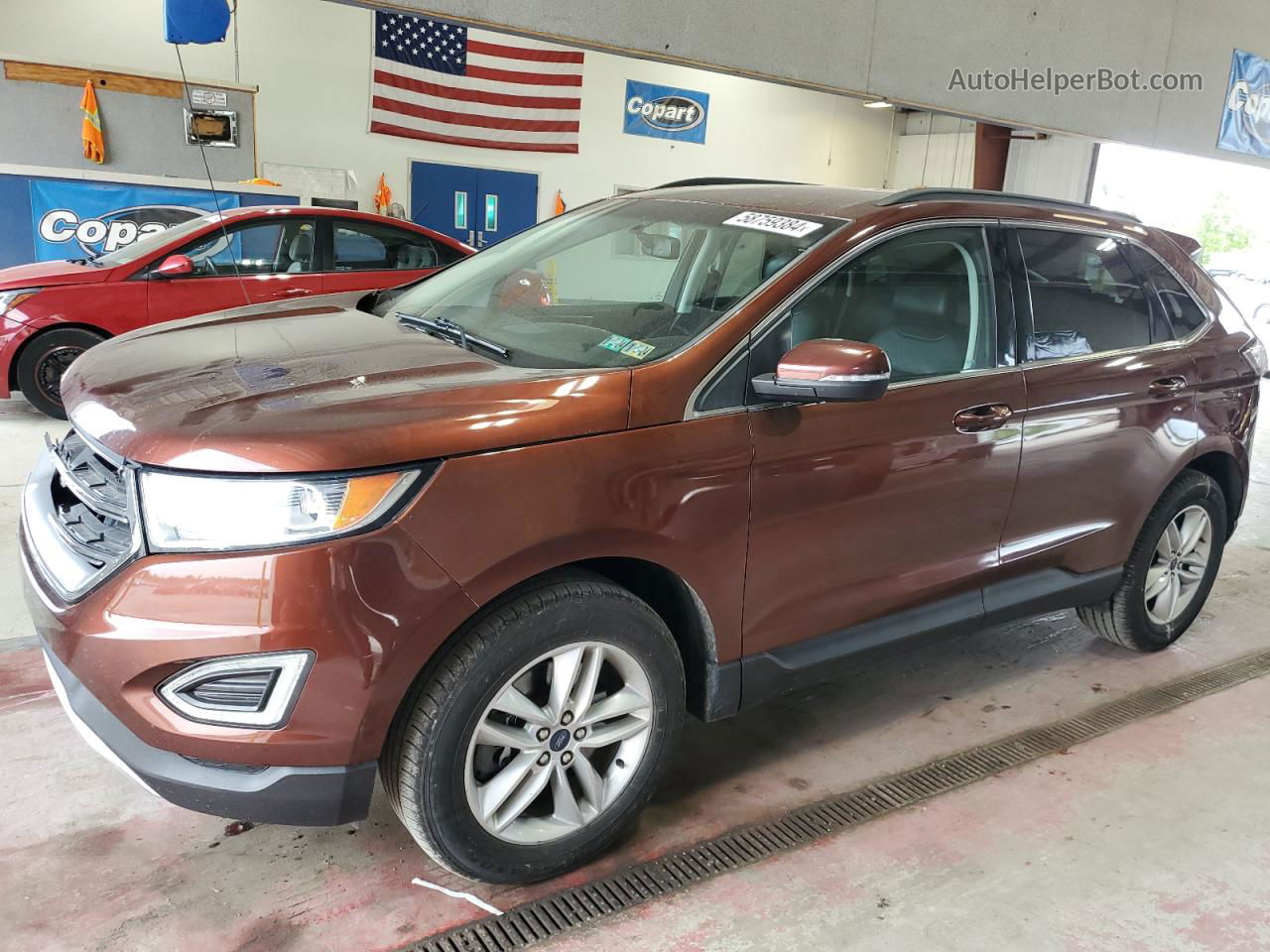 2015 Ford Edge Sel Brown vin: 2FMTK4J87FBC31080