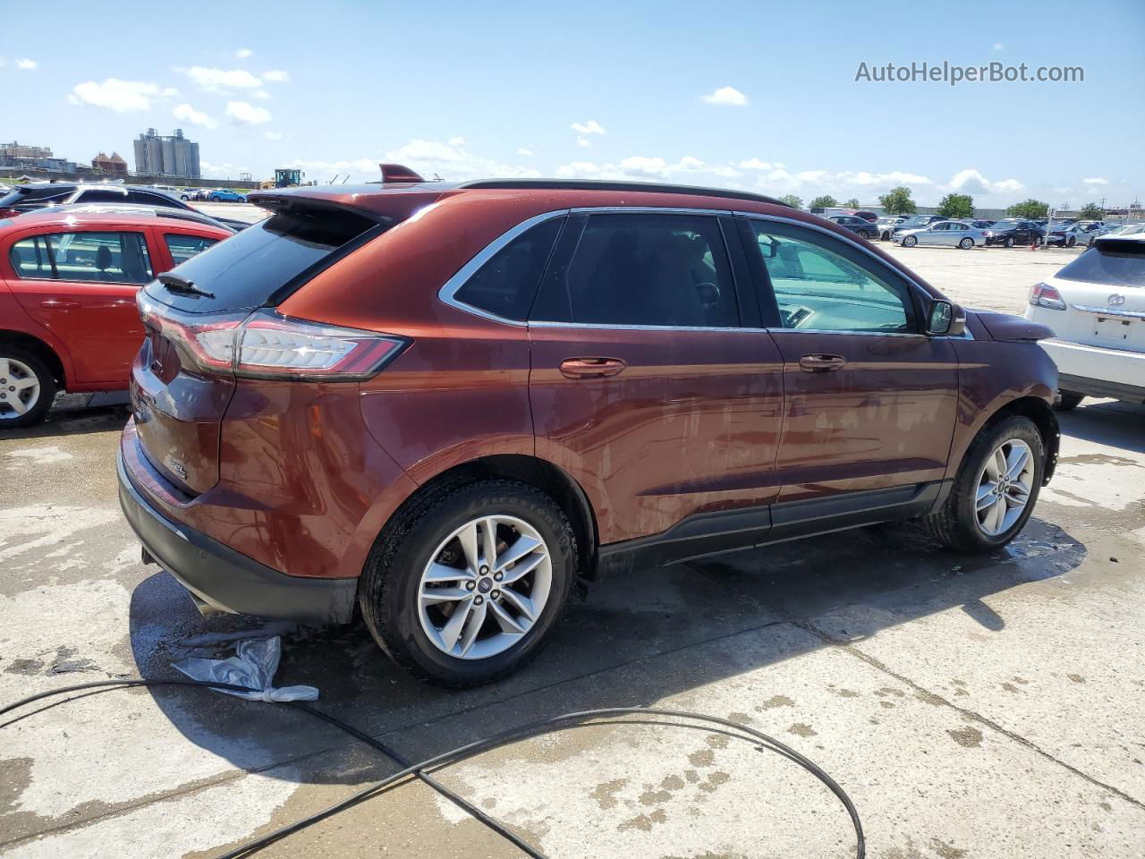 2015 Ford Edge Sel Brown vin: 2FMTK4J88FBB61699