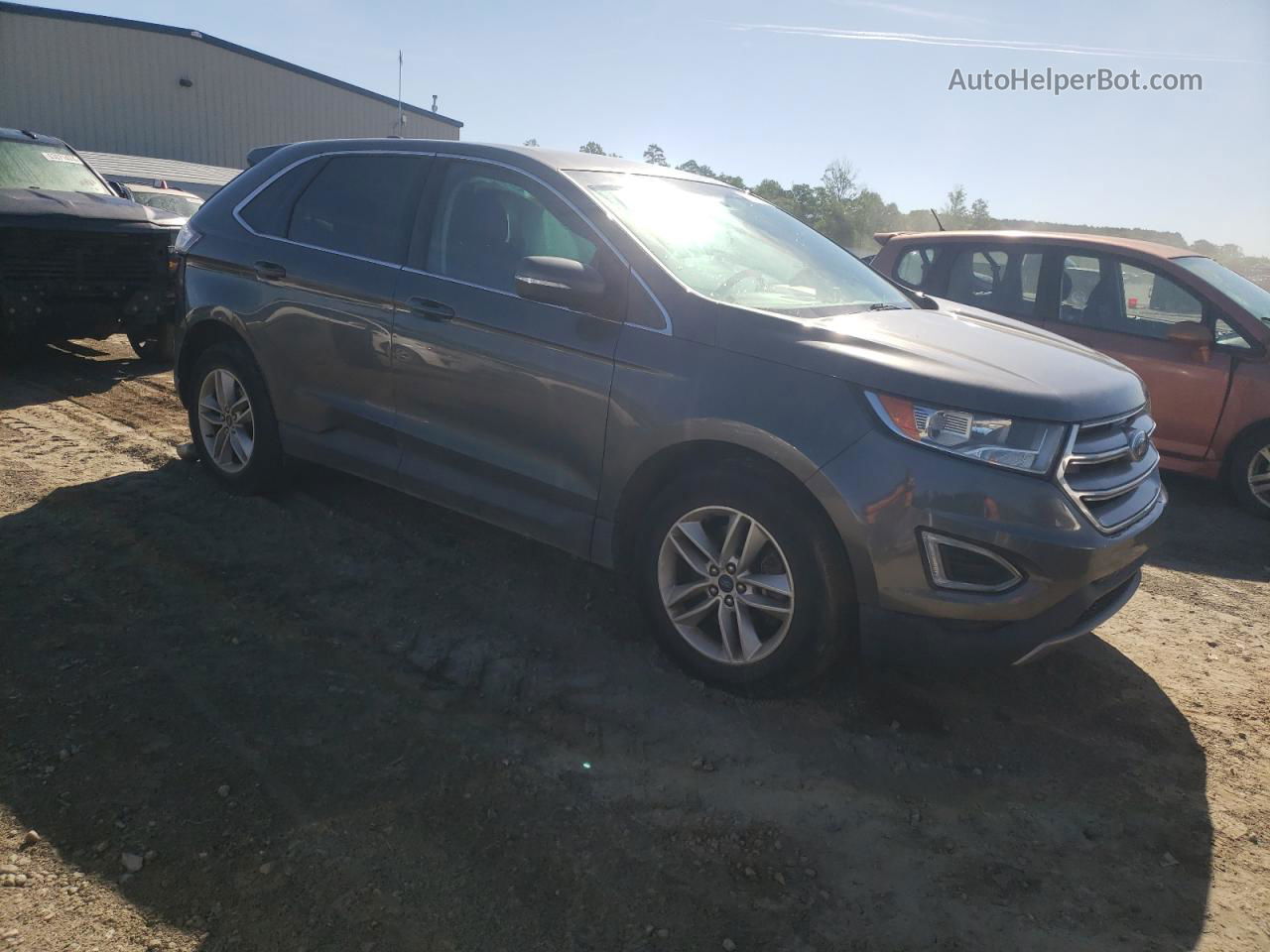 2015 Ford Edge Sel Серый vin: 2FMTK4J88FBB88112