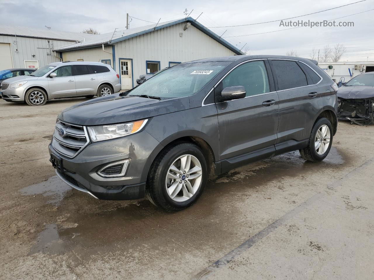 2015 Ford Edge Sel Gray vin: 2FMTK4J88FBC37647