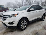 2015 Ford Edge Sel White vin: 2FMTK4J89FBB65566