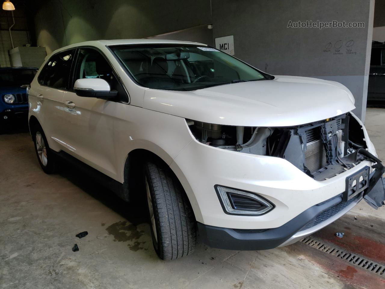 2015 Ford Edge Sel Белый vin: 2FMTK4J89FBB82514